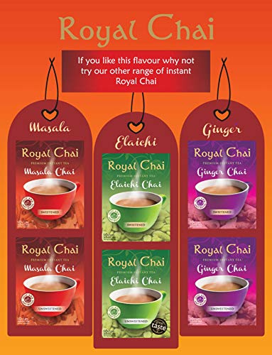Royal Chai Premium Instant Karak Chai (Sweetened) - 10 Count Box