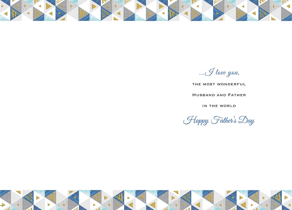Piccadilly Greetings Husband Father's Day Card - 9 x 6 inches | Blue 2