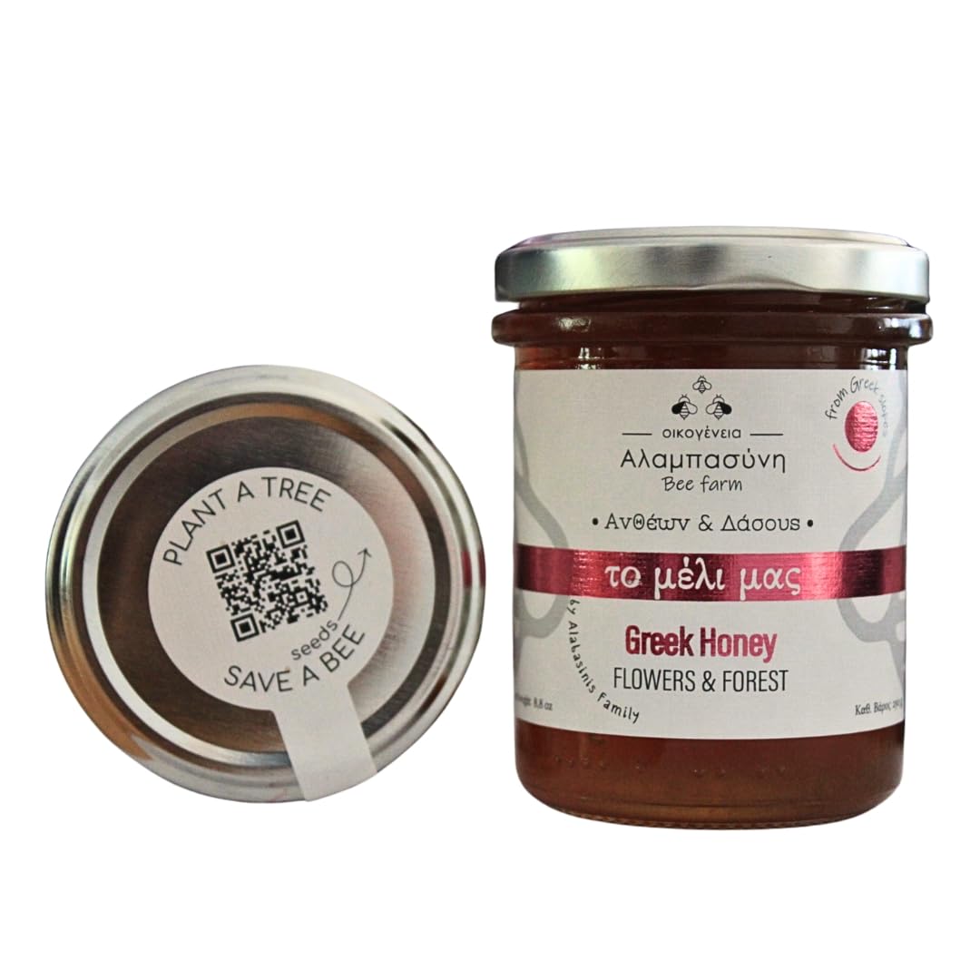 Alabasinis Family Greek Flower & Forest Honey - Unfiltered, Natural Enzymes | 250g 2