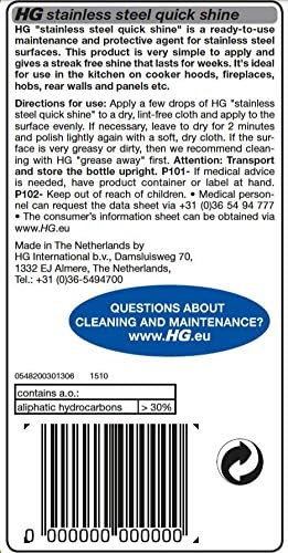 HG Stainless Steel Protector - Quick Shine & Polish for Chrome, Aluminium & Stainless Steel (125ml)