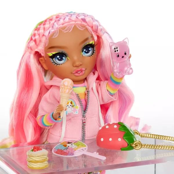 Rainbow High Sparkle and Shine - Rosetta (Pink) - 28 cm Fashion Doll with Shake-to-Sparkle Legs 11