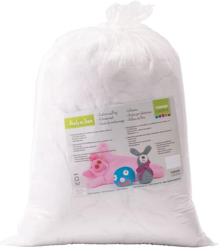 Vaessen Creative Fluffy Polyester Filling - Soft Craft Stuffing for Plush Toys, Pillows & DIY Projects 1