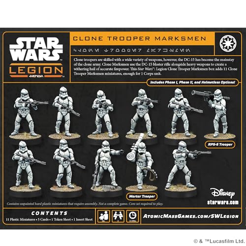 Asmodee Star Wars: Legion Clone Trooper Marksmen Miniatures Expansion 7
