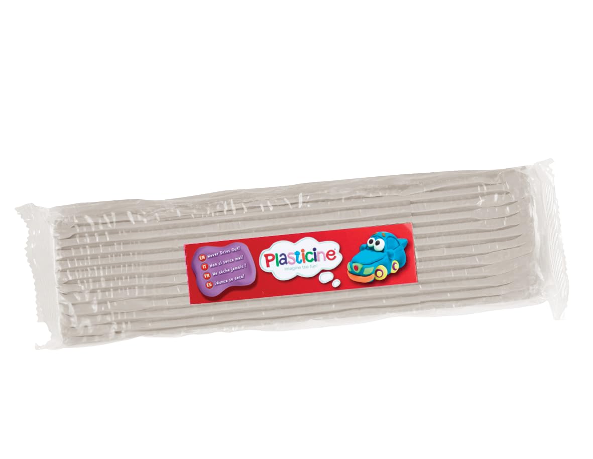 Plasticine Modelling Clay - Non-Hardening & Reusable Slab | 400g Off White