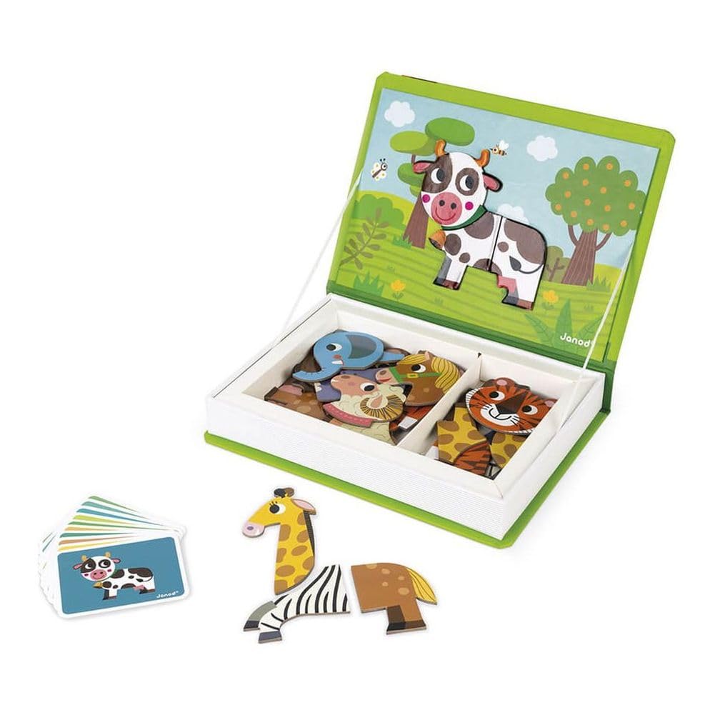 Janod MagnetiBook Animals Educational Magnetic Game | Ages 3-8 | Includes 30 Magnets 2