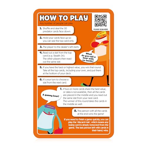 Top Trumps Deadliest Predators Card Game - Educational Wildlife Battle Game with Great White Shark, Komodo Dragon & King Cobra 10