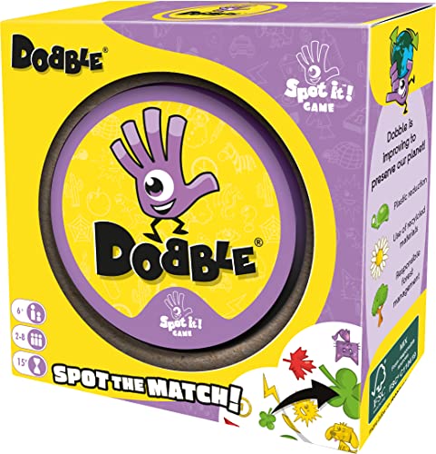 Asmodee Dobble Card Game for 2-8 Players, Ages 6+, 15-Minute Playtime (Pack of 2)