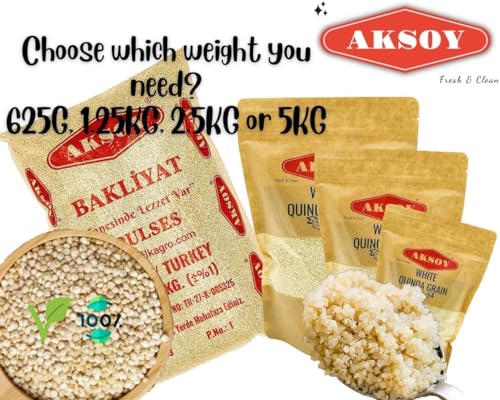 Aksoy White Quinoa 1.25KG - Whole Grain, Ready-to-Cook, Non-GMO, Plant-Based Protein 10