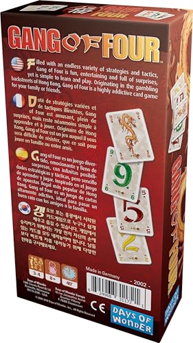 Days of Wonder Gang of Four Strategy Card Game