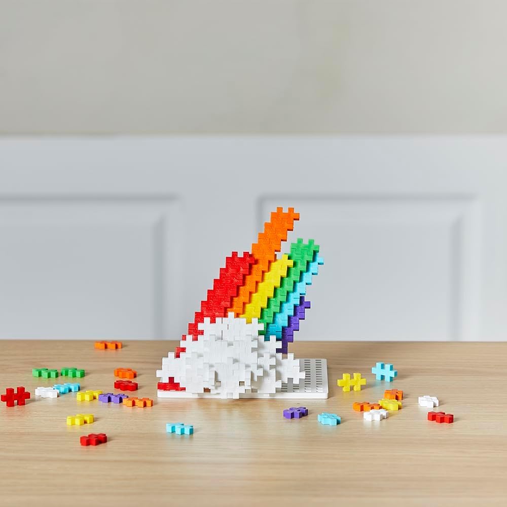 PLUS PLUS Building Blocks - 240 pc Creative Learning & STEM Set | Rainbow Color | Ages 5+