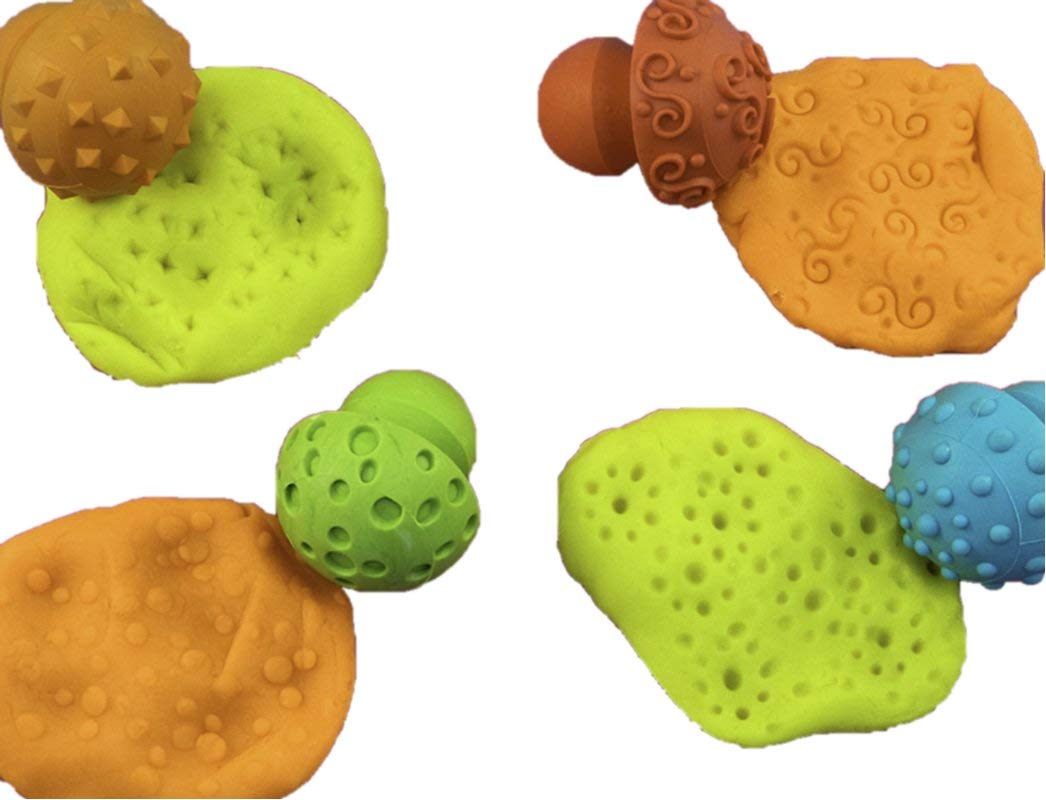 Craftplay Dough Hemispherical Stampers - Pack of 4 Patterns for Toddlers & Kids 3