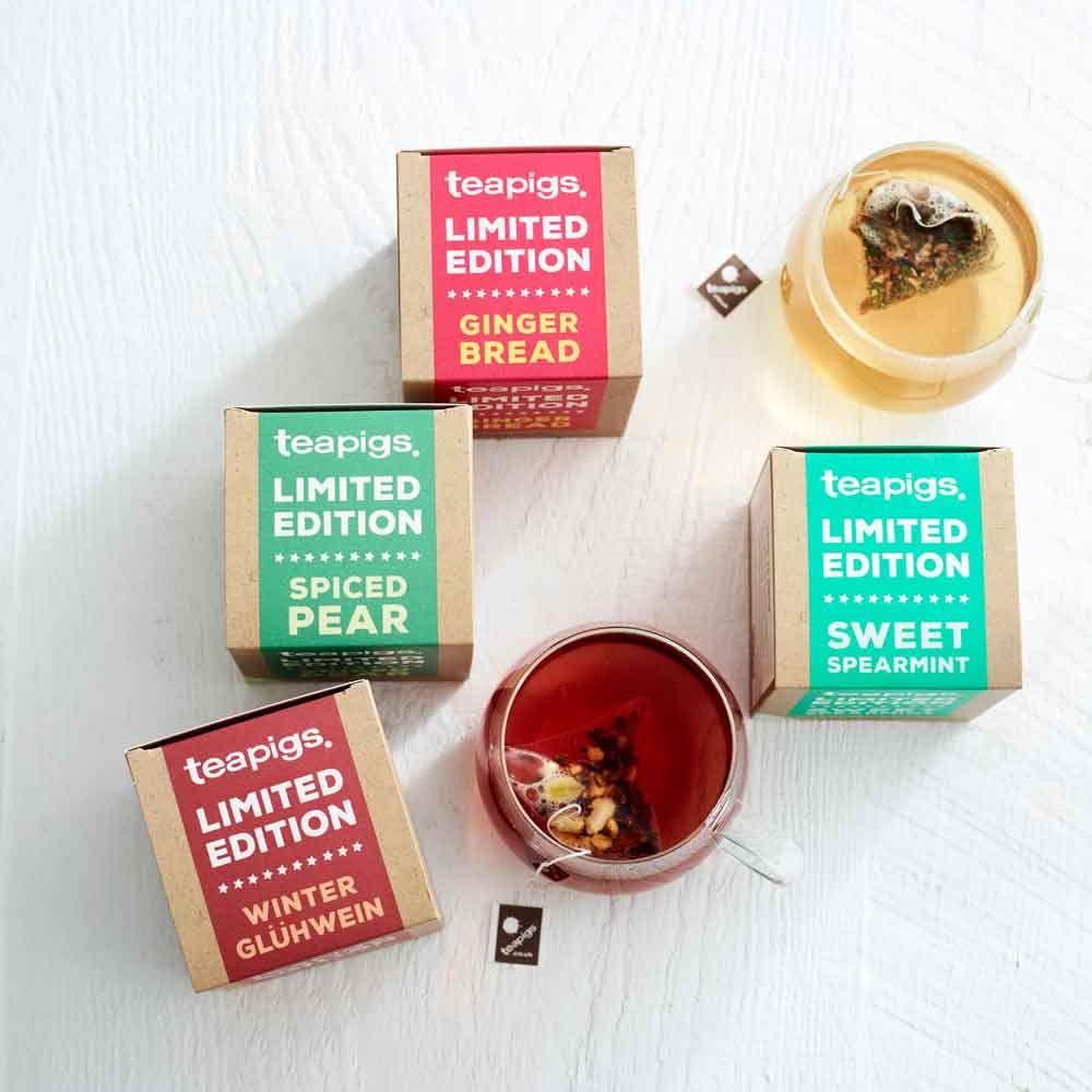 teapigs Limited Edition Spiced Pear Tea Bags - Whole Leaf Herbal Infusion