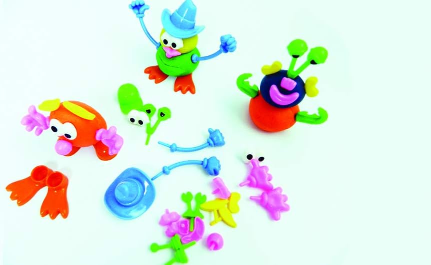 Craftplay Plastic Dough/Potato People Shapes - Pack of 52 Face & Body Features 2
