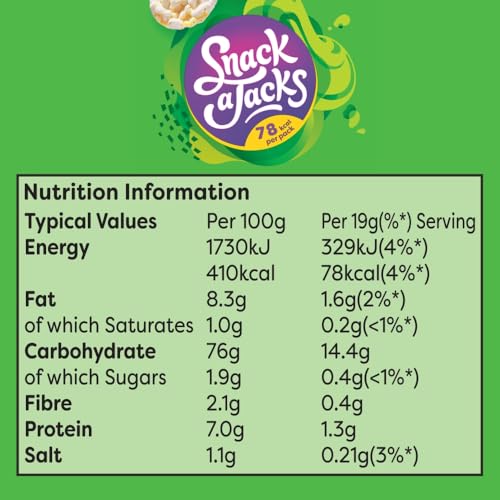 Snack a Jacks Crispy Sour Cream and Chive Snacks, 19 g (Pack of 5)