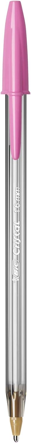 BIC Cristal Fun Ballpoint Pens Wide Point (1.6 mm) – Assorted Colours, Pouch of 10, 921342