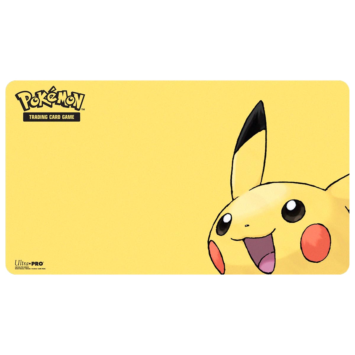 Ultra Pro Pokemon Pikachu Playmat - 24 x 13.5 in. Soft Fabric Top | Non-Slip Rubber Backing