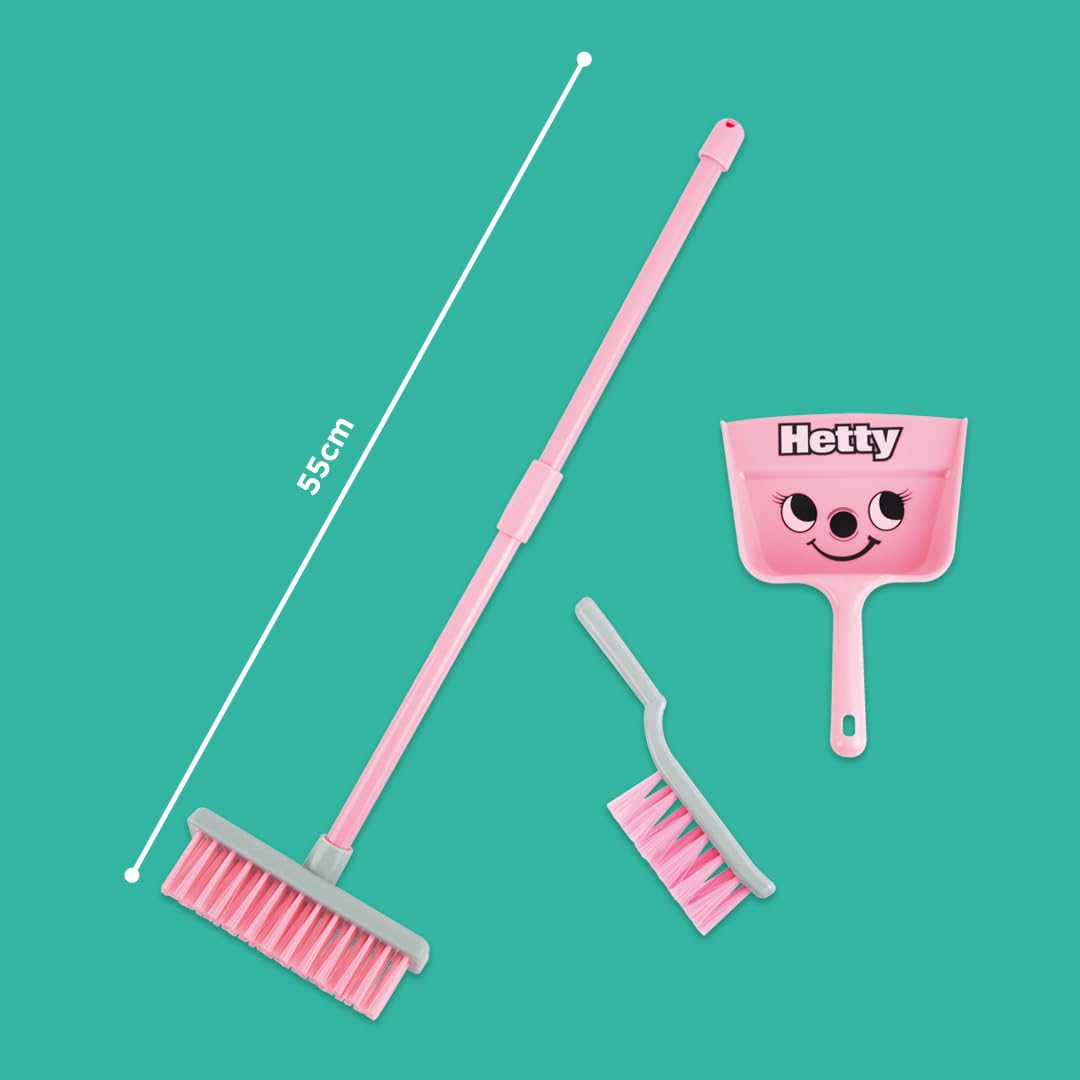 Casdon Hetty Brush Set - Child-Friendly Cleaning Toy for Ages 3+ | Includes Broom, Dustpan & Brush 5