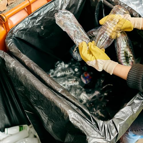 EcoBag 5 Pack Eco-Friendly Heavy-Duty Wheelie Bin Liners - 240L - 18 Microns - Recycled Plastic