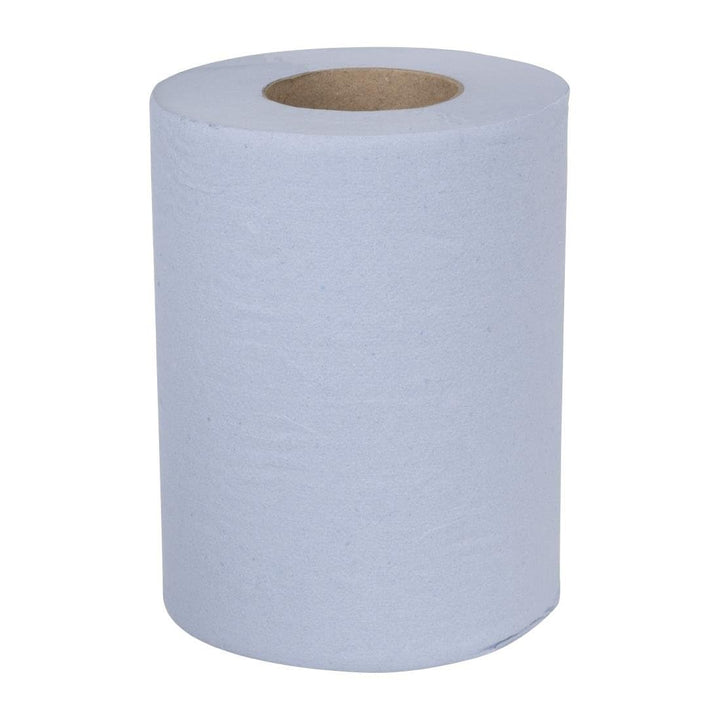 Nisbets Essentials Centrefeed Blue Roll 2-Ply, 80m (Pack of 2)
