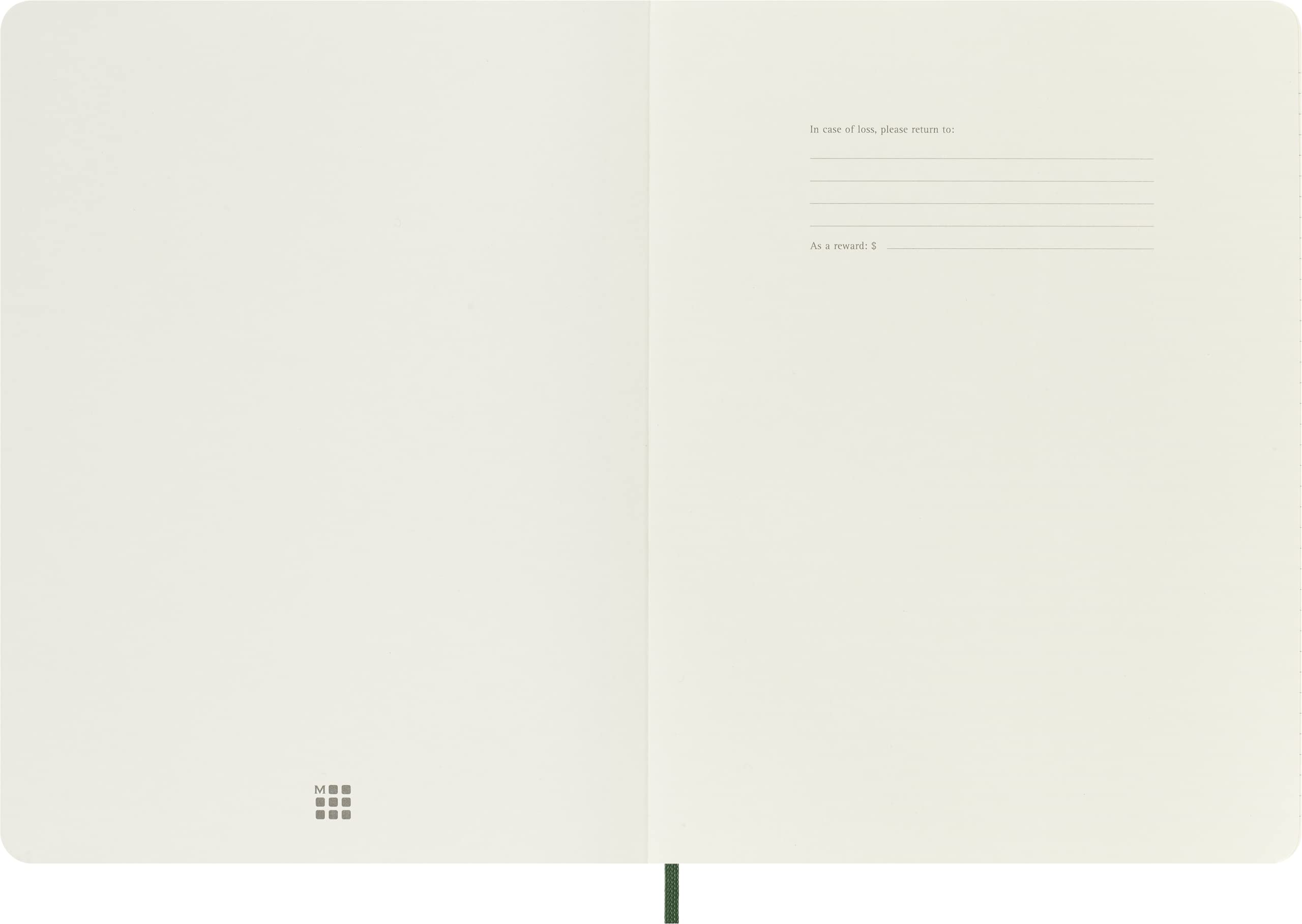 Moleskine Classic Ruled Paper Notebook - Soft Cover and Elastic Closure Journal - Color Myrtle Green - X- Large 19 x 25 A4 - 192 Pages