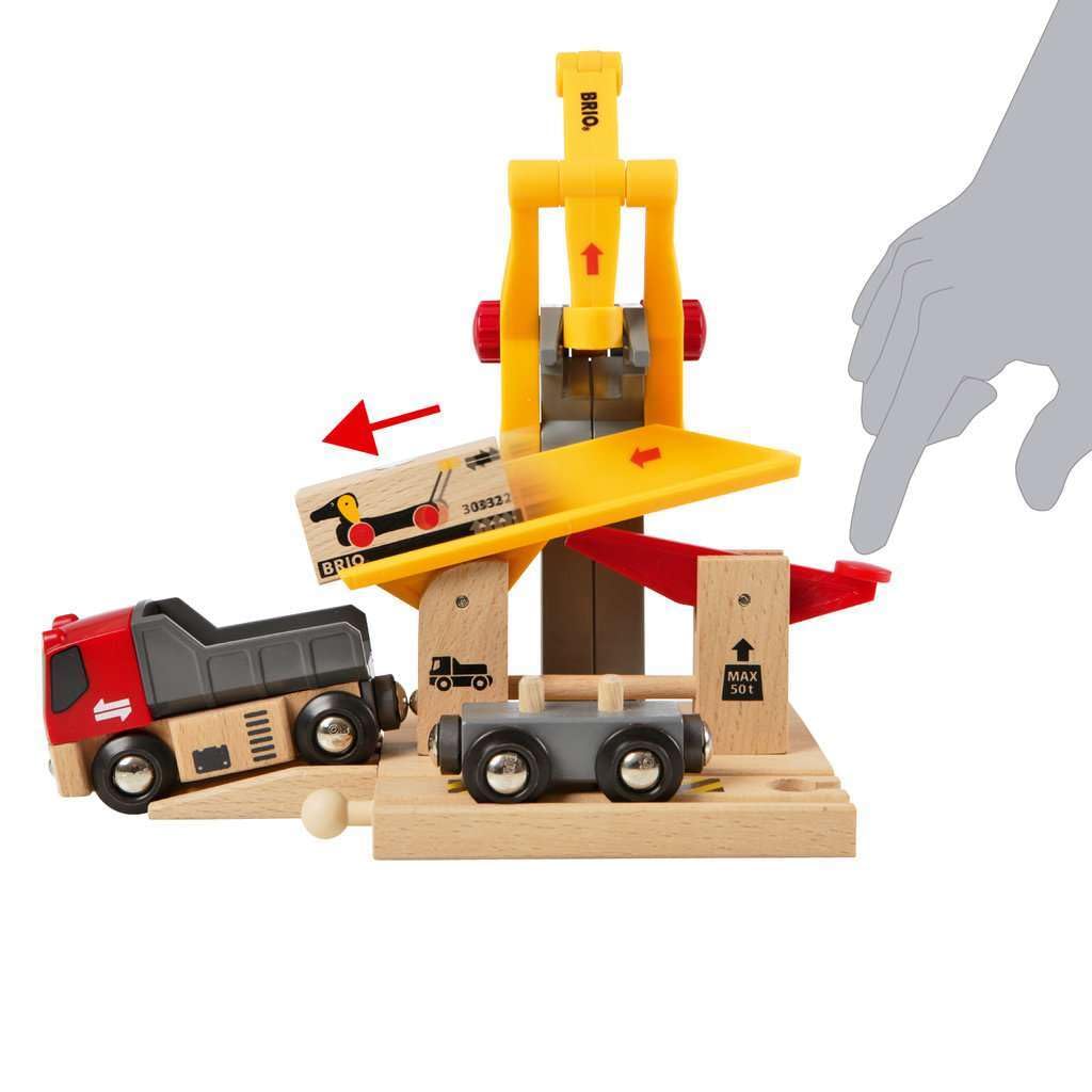 BRIO World Freight Goods Station - Wooden Railway Train Set for Kids