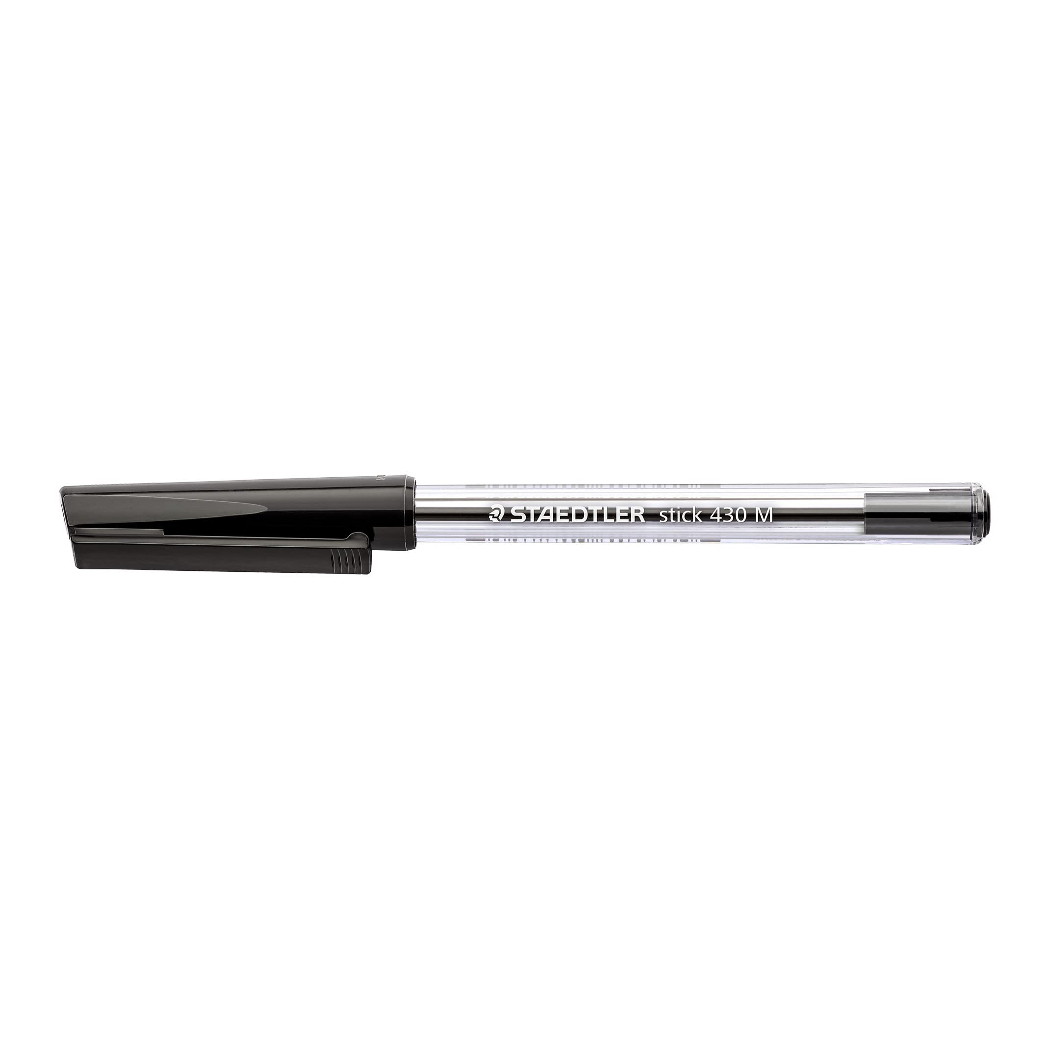 STAEDTLER Stick 430 Medium Ballpoint Pen - Black Ink, Medium Linewidth, Pack of 6 3