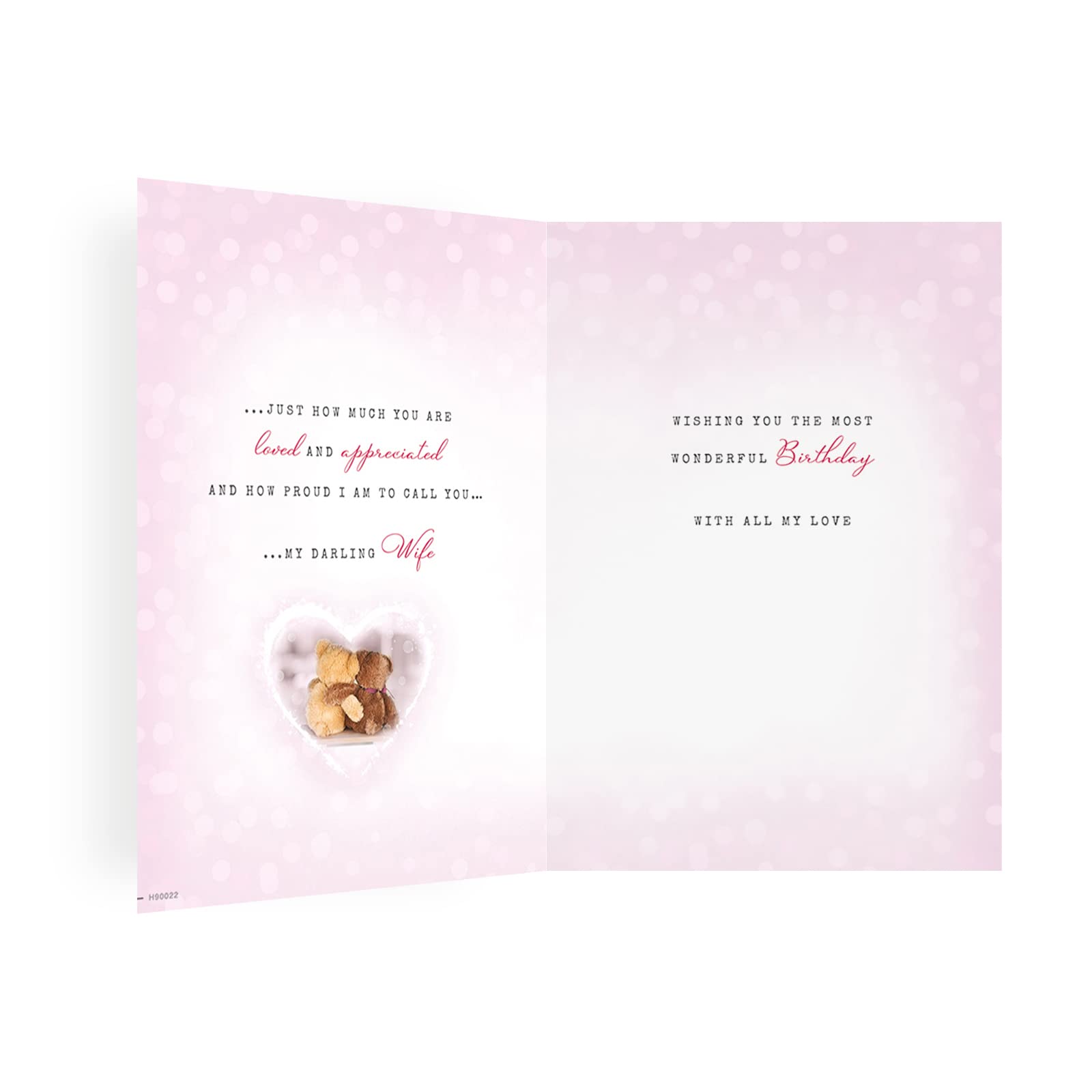 Avant Garde Studios Birthday Card for Wife | 9 x 6 Inches | Includes Envelope