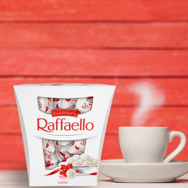Ferrero Raffaello Pralinen – Schokoladengeschenk zu Ostern, Kokos- und Mandel-Leckereien, 230 g 4