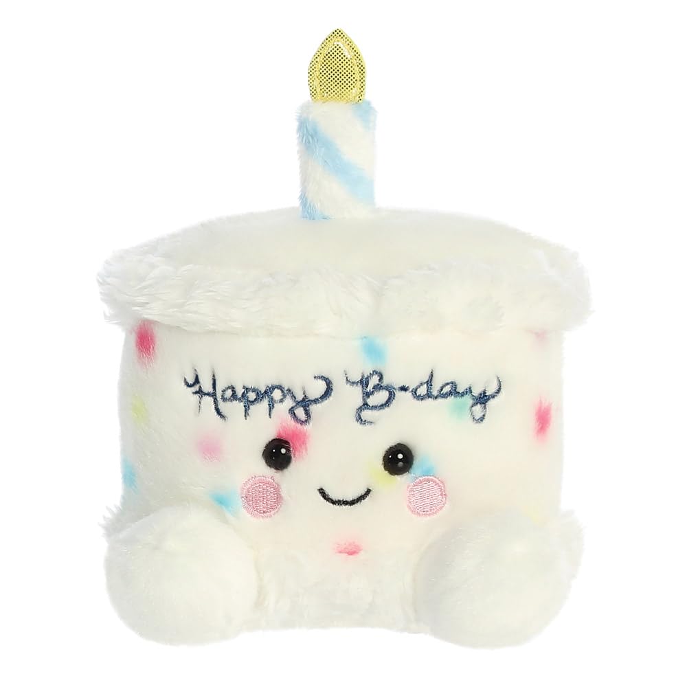 AURORA Palm Pals Happy Birthday Cake Soft Toy | Collectible Plush | Suitable from Birth | 6.3 Inches