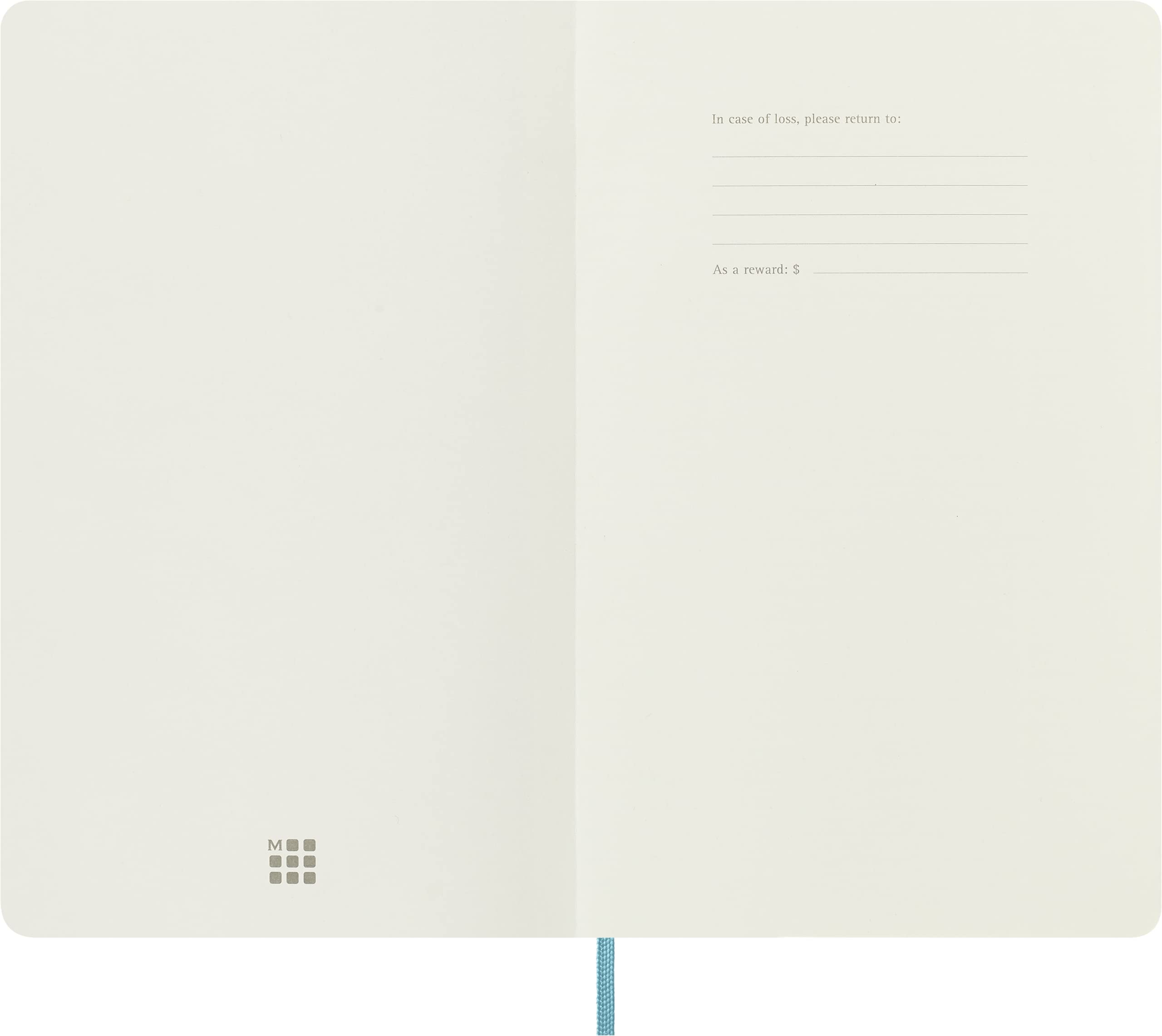 Moleskine Classic Ruled Paper Notebook - Soft Cover and Elastic Closure Journal - Color Reef Blue - Large 13 x 21 A5 - 192 Pages 3