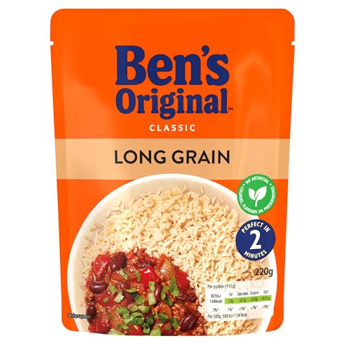 Ben's Original Long Grain Microwave Rice, 6 x 220 g Pouches
