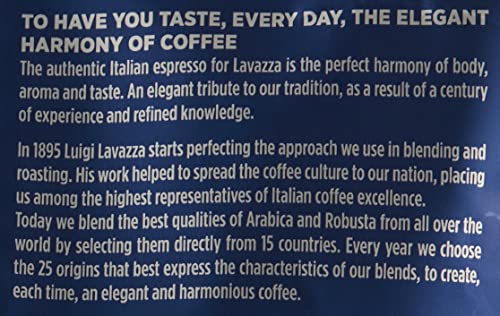 Lavazza Crema e Aroma Coffee Beans - Medium Roast Arabica and Robusta Blend (1kg)