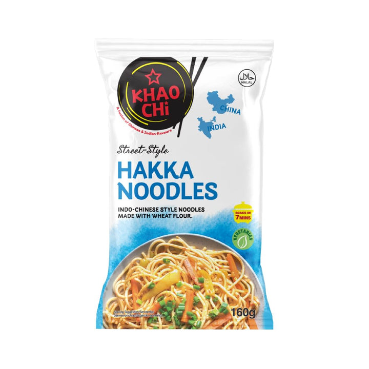 Khao Chi Hakka Noodles 80g (Single Pack) – Authentic Indo-Chinese Stir-Fry Noodles