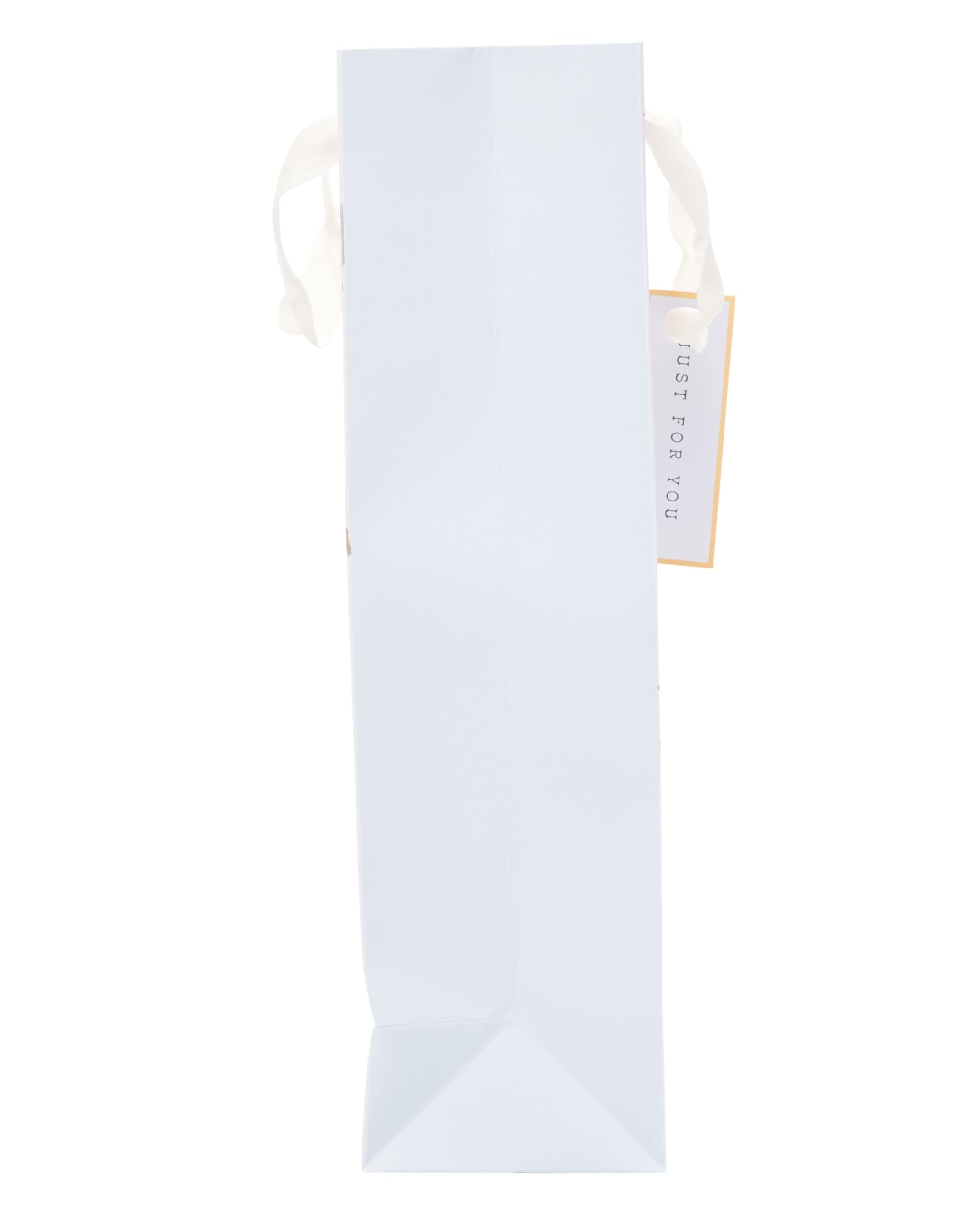 UK Greetings Camden Collection Floral Bottle Gift Bag | Gold & Silver Accents | FSC Certified 4