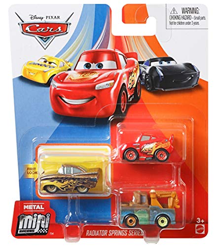 Disney and Pixar Cars Mini Racers 3-Pack - Metal Die-Cast Toy Vehicles for Kids 3+ 24