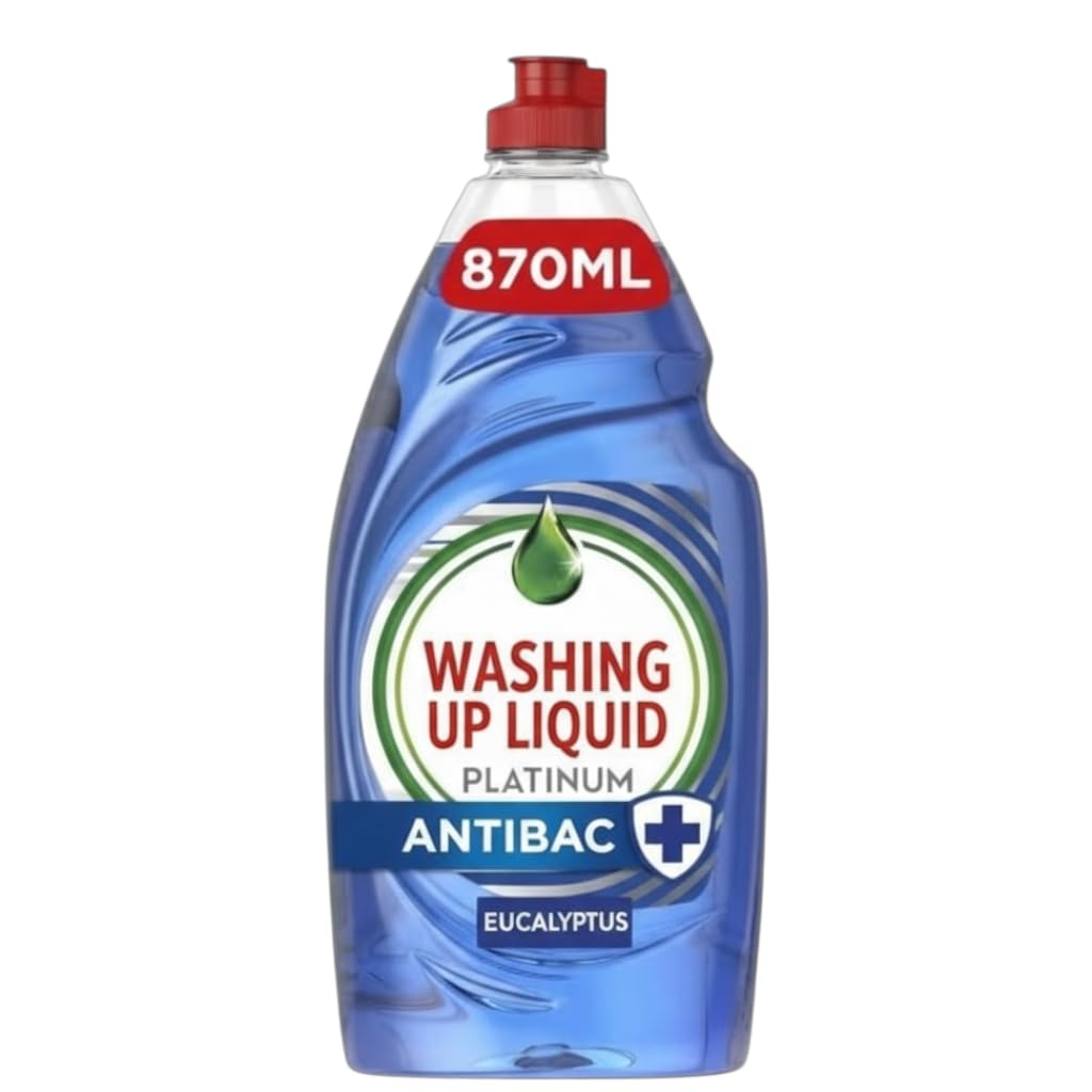 EMBO PLATIUM Antibacterial Washing-Up Liquid with Eucalyptus Scent | Concentrated Gel | 869 ml 1