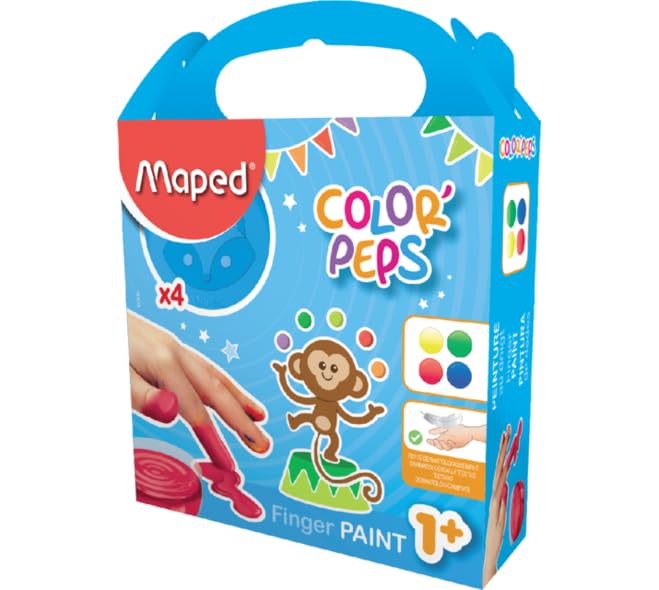 Maped Color'Peps My First Finger Paints - 4 Pots, Age 1+, Washable 4