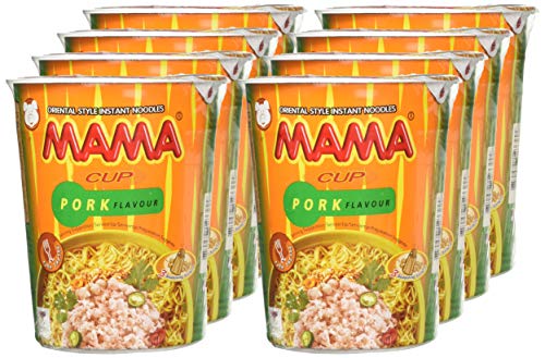 Mama Instant Cup Noodle with Pork Flavor 70 g - Pack of 12 TMAMACUPP
