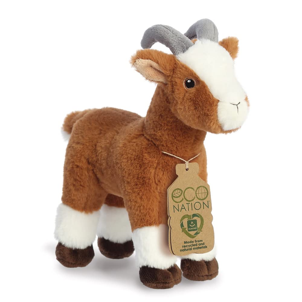 Aurora Eco Nation Goat Soft Toy, 10.5In, Made from Recycled Plastics