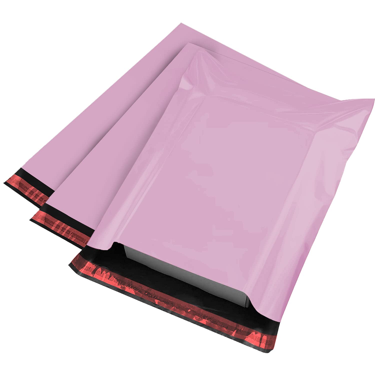 iSOUL Plastic Mailing Bags - 12 x 16 inch, Baby Pink, 100 Count | Water Resistant Self-Seal 7