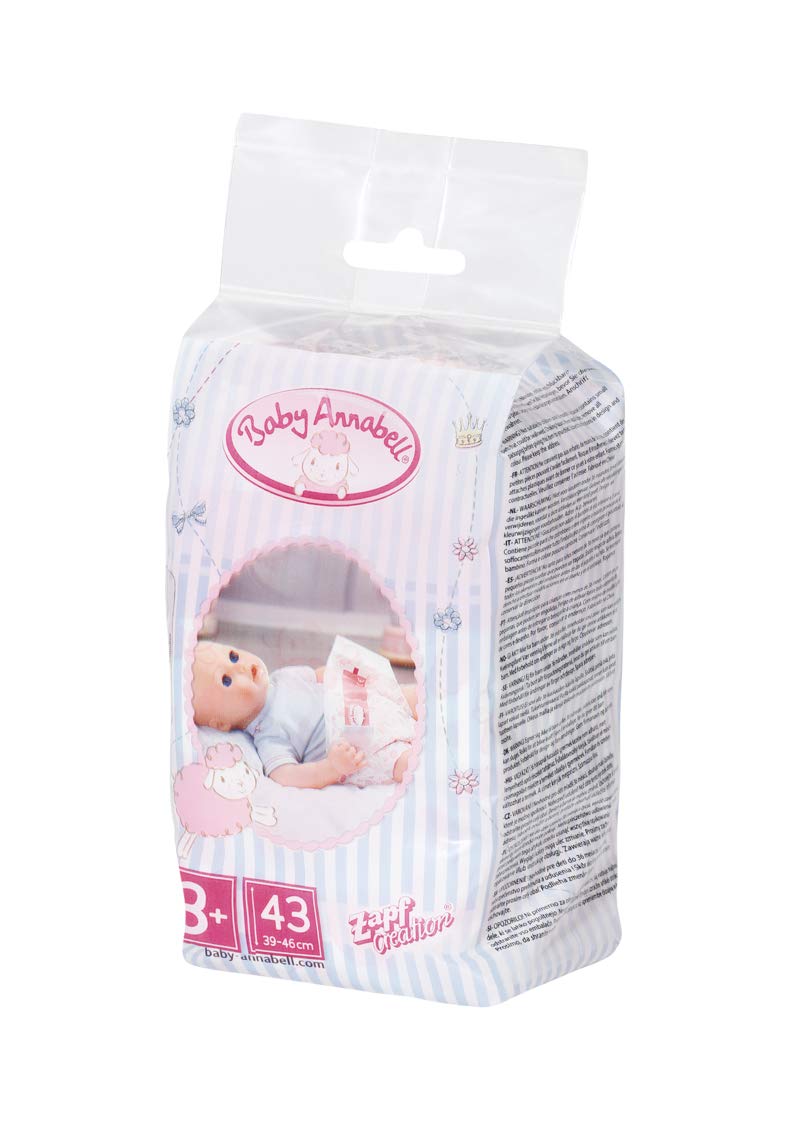 Baby Annabell Nappies for 43 cm Dolls - Easy Fit Design | Promotes Empathy | 5 Pack 3