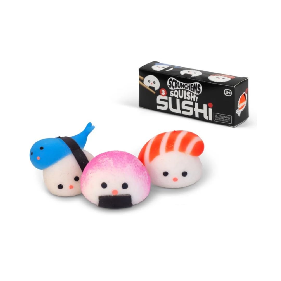 Tobar Scrunchems SUSHI Squish Ball - Glow in the Dark Stress Relief Squeeze Toy for Kids & Adults 3