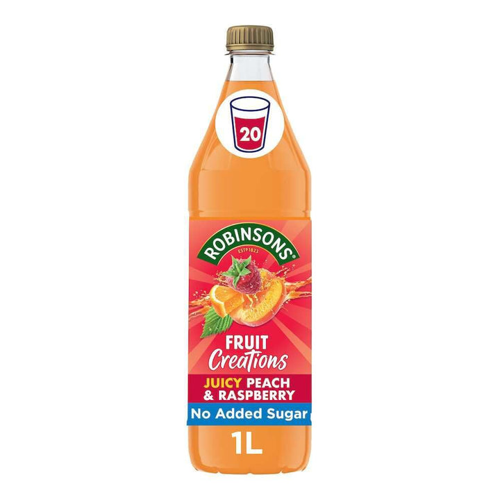Robinsons Fruit Creations Peach & Raspberry Squash, 1L