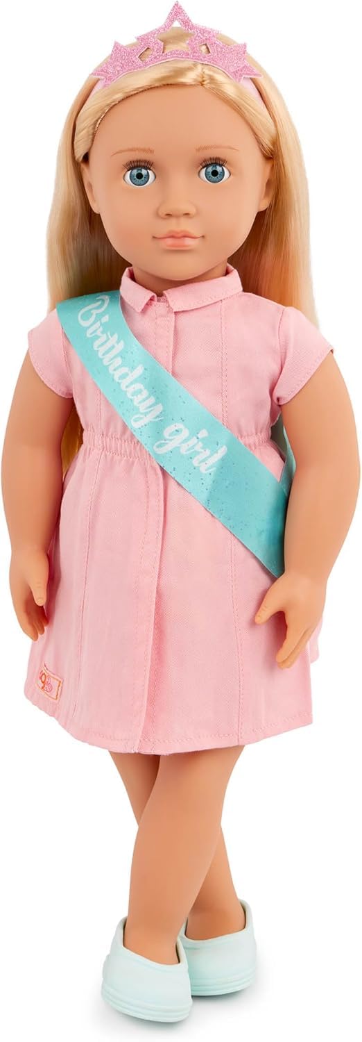 Our Generation Brenna 18-Inch Birthday Doll with Party Dress & Accessories | Movable Limbs 2