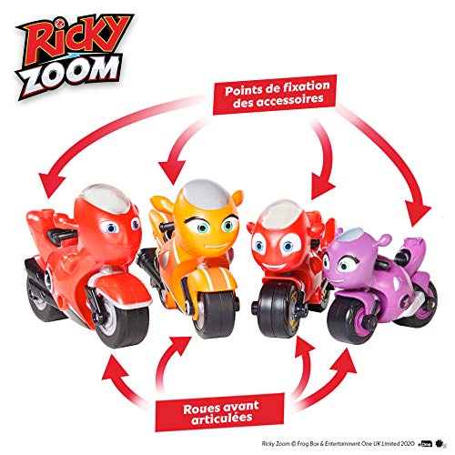 Ricky Zoom The Zoom Family Pack - 4-Pack Motorbike Playset for Kids Ages 3 and Up