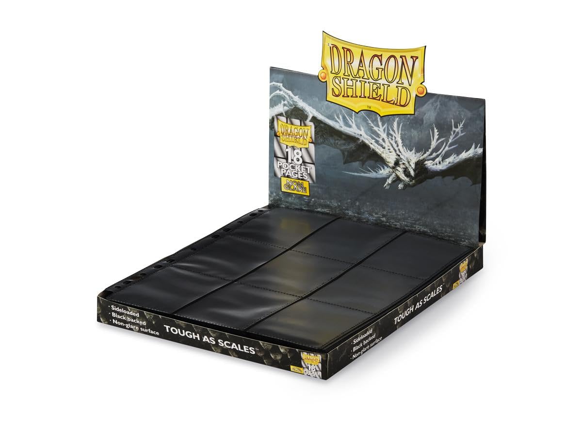 Dragon Shield 18-Pocket Sideloading Binder Pages - 50er-Packung, blendfreie, mattierte Oberfläche