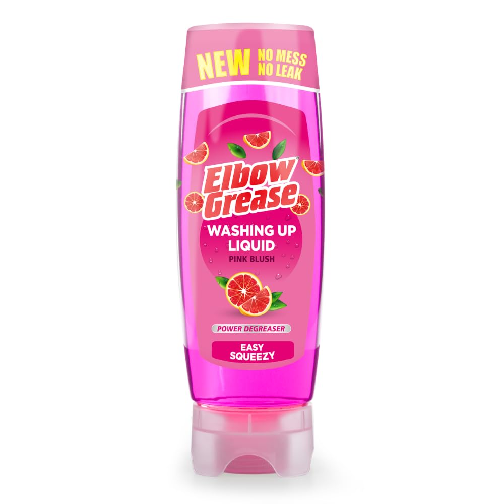 Elbow Grease Washing-Up Liquid - Powerful Degreaser | Stand Up Bottle | 450 ml Grapefruit 1
