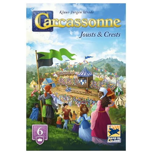 Hans im Glück Carcassonne: Jousts & Crests Expansion 6 Refresh Board Game | 5 Players | Ages 7+