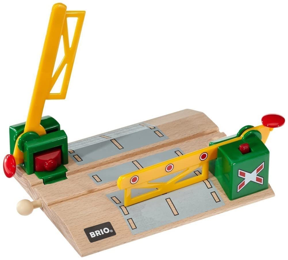 BRIO Magnetic Action Train Crossing - Wooden Railway Accessory for Kids 3+ 4