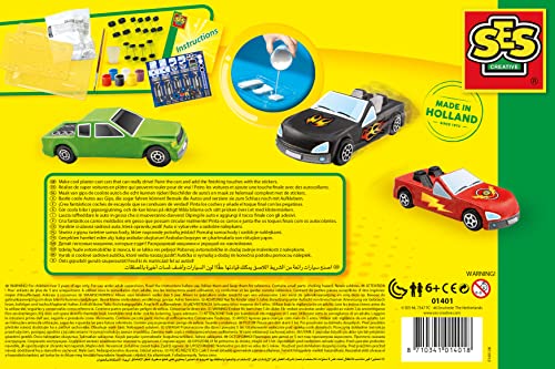 SES Creative 01401 Casting and Painting Cars Figure Kit | Ages 4-8 | Includes Plaster & 6 Paints 9